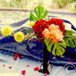 bougeoir aux hortensias