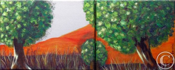 Diptyque de champs d'été